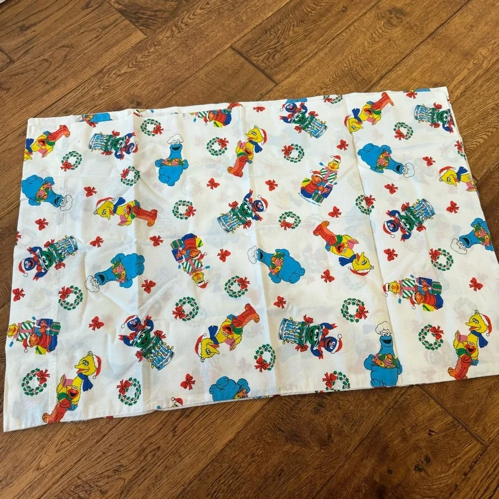 2 NEW Vintage Sesame Street Jim Henson Christmas pillowcases - standard size